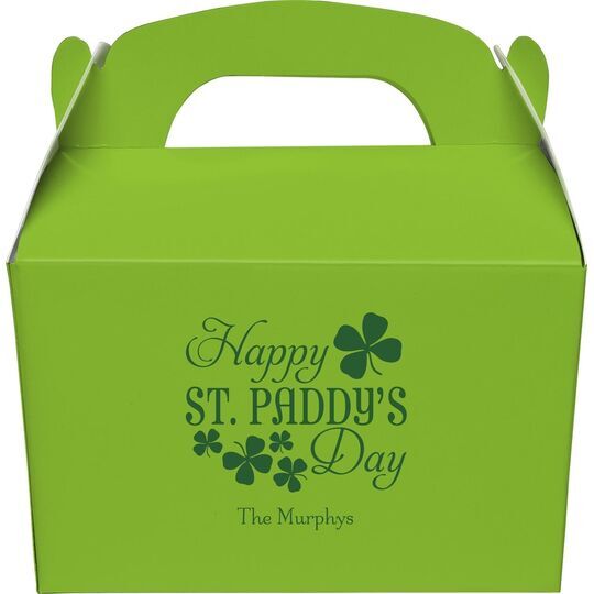 Happy St. Paddy's Day Gable Favor Boxes
